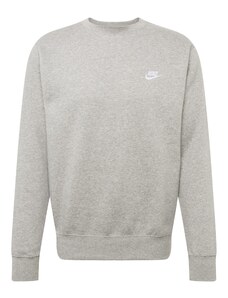Nike Sportswear Sportisks džemperis 'Club Fleece' gaiši pelēks / balts
