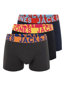 JACK & JONES Bokseršorti 'Sense' tumši zils / antracīta / oranžs / melns