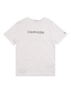 Calvin Klein Jeans T-Krekls 'INSTITUTIONAL' melns / balts