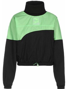 PUMA Sportiska tipa džemperis neonzaļš / melns