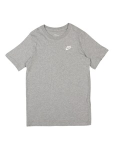 Nike Sportswear T-Krekls gaiši pelēks / balts