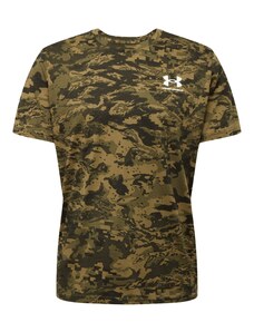 UNDER ARMOUR Sporta krekls haki / olīvzaļš / tumši zaļš / balts
