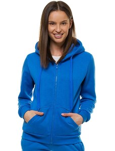 Sieviešu džemperis ar kapuci debesu zils OZONEE JS/W03Z