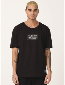 Vīriešu T-krekls melns OZONEE MR/21540
