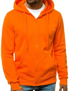Vīriešu džemperis ar kapuci oranža OZONEE JS/2008