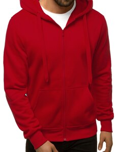 Vīriešu džemperis ar kapuci tumši-sarkans OZONEE JS/2008