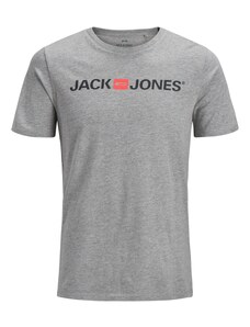 JACK & JONES T-Krekls 'Essentials' raibi pelēks / pasteļsarkans / melns
