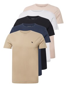 Abercrombie & Fitch T-Krekls gaiši bēšs / tumši zils / vecrozā / melns / balts