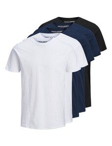 JACK & JONES T-Krekls 'Essentials' tumši zils / melns / balts