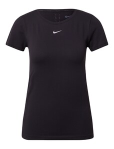 NIKE Sporta krekls 'Aura' melns / balts