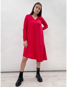 Il Vento E La Seta plata, asimetriska kleita "Caroline Red"