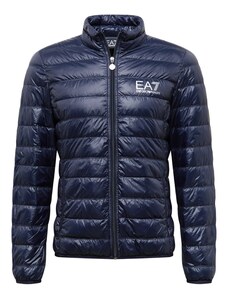 EA7 Emporio Armani Ziemas jaka tumši zils / balts