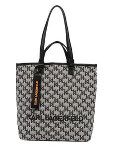 Karl Lagerfeld "Shopper" tipa soma pelēks / tumši pelēks / oranžs / melns