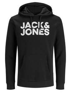 JACK & JONES Sportisks džemperis antracīta / balts