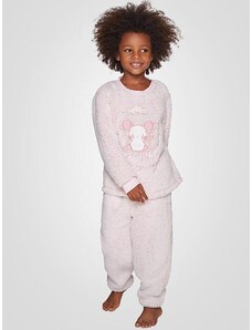 Muydemi gara silta bērnu pidžama "Cute Mouse Coral - White"