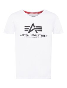 ALPHA INDUSTRIES T-Krekls melns / balts