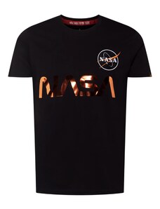 ALPHA INDUSTRIES T-Krekls 'NASA' zelts / oranžs / melns / balts