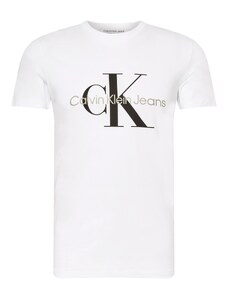Calvin Klein Jeans T-Krekls akmens / melns / balts