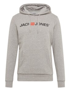 JACK & JONES Sportisks džemperis raibi pelēks / oranžs / melns