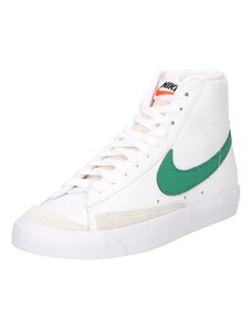 Nike Sportswear Augstie brīvā laika apavi 'Blazer Mid 77' gaiši pelēks / zaļš / balts