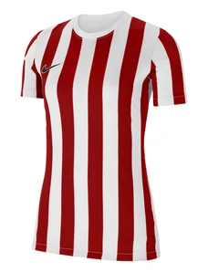 NIKE Sportiska stila krekls 'Striped Division IV' tumši sarkans / melns / balts