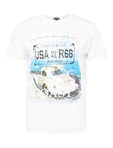 Key Largo T-Krekls 'ROAD TRIP' jūraszils / melns / raibi balts