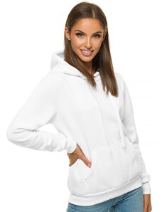 Sieviešu džemperis ar kapuci balts OZONEE JS/W02Z