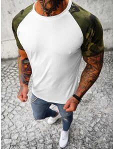 Vīriešu t-krekls balts-kamuflāžas OZONEE JS/8T82/2