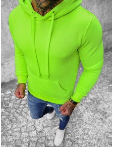 Vīriešu džemperis ar kapuci zaļi-neona OZONEE JS/2009Z