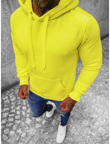 Vīriešu džemperis ar kapuci dzelteni-neona OZONEE JS/2009Z