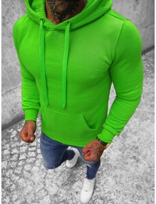 Vīriešu džemperis ar kapuci zaļa OZONEE JS/2009Z