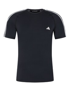 ADIDAS PERFORMANCE Sporta krekls 'Techfit 3-Stripes ' melns / balts