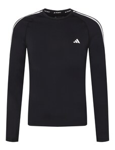ADIDAS PERFORMANCE Sporta krekls 'Techfit 3-Stripes' melns / balts