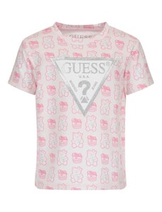 GUESS T-Krekls sudrabpelēks / rozā / rožains / balts