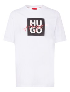 HUGO T-Krekls 'Dalpaca' sarkans / melns / balts
