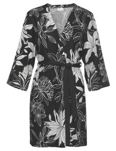 LASCANA Kimono melns / balts