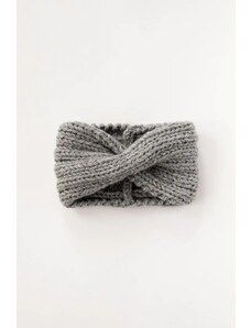 Plexida Chunky Ribbed Twist Headband Wool - Light Grey
