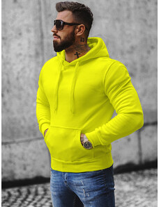 Vīriešu džemperis ar kapuci dzelteni-neona OZONEE JS/2009Z