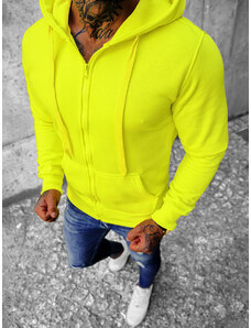 Vīriešu džemperis ar kapuci dzelteni-neona OZONEE JS/2008Z