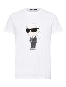 Karl Lagerfeld T-Krekls 'Ikonik 2.0' krēmkrāsas / melns / gandrīz balts