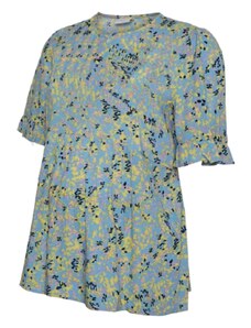 MAMALICIOUS T-Krekls 'Renee' ciāna zils / kaļķa / rožkrāsas / melns