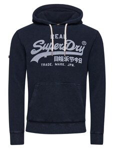 Superdry Sportisks džemperis 'Vintage' jūraszils / gaiši pelēks