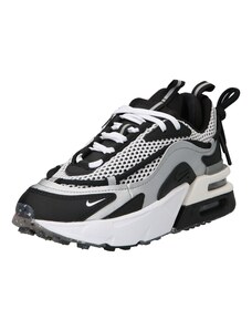 Nike Sportswear Zemie brīvā laika apavi 'AIR MAX FURYOSA NRG' melns / sudrabs / balts