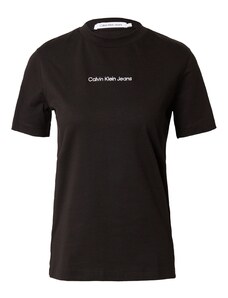 Calvin Klein Jeans T-Krekls 'Institutional' melns / balts