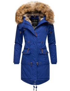 NAVAHOO Ziemas parka 'Rosinchen' indigo / karameļkrāsas
