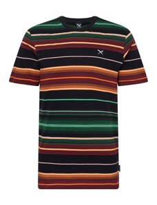 Iriedaily T-Krekls 'Santo' tumši zaļš / oranžs / tumši sarkans / melns