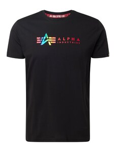 ALPHA INDUSTRIES T-Krekls zils / zaļš / sarkans / melns