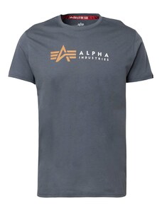 ALPHA INDUSTRIES T-Krekls grafīta / aprikožu / balts