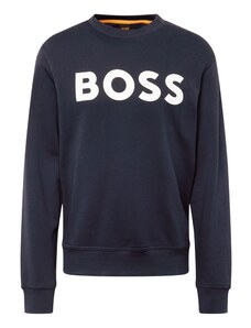 BOSS Sportisks džemperis tumši zils / balts