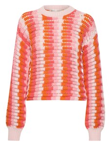 InWear Džemperis 'Alyssa' oranžs / rožkrāsas / balts